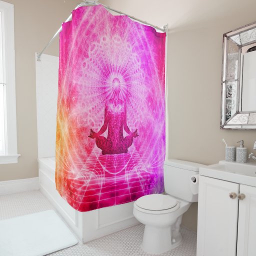Colorful Meditation Spiritual Yoga Shower Curtain Zazzle