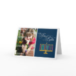 Colorful Menorah Hanukkah Card