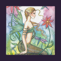 Colorful Mermaid Magnet by Molly Harrison magnets