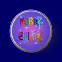 Colorful Merry Christmas Buttons buttons