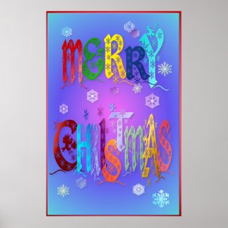 Colorful Merry Christmas Poster-large