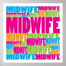 Colorful Midwife Posters