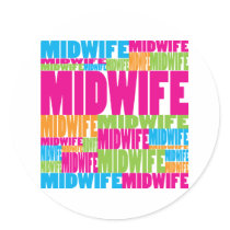 Colorful Midwife stickers by busybees Colorful Midwife stickers