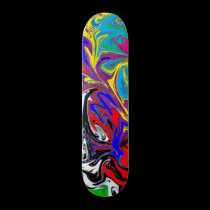 Colorful Mixed Swirl Skateboard