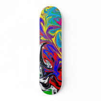 Colorful Mixed Swirl Skateboard by JKdesigns Colorful Mixed Swirl Skateboard