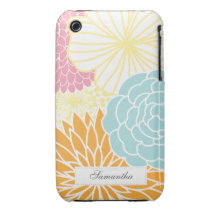 Colorful Mod Florals iPhone 3 Case-Mate Cases
