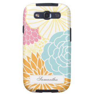 Colorful Mod Florals Galaxy S3 Cases