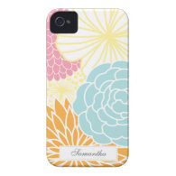 Colorful Mod Florals iPhone 4 Case