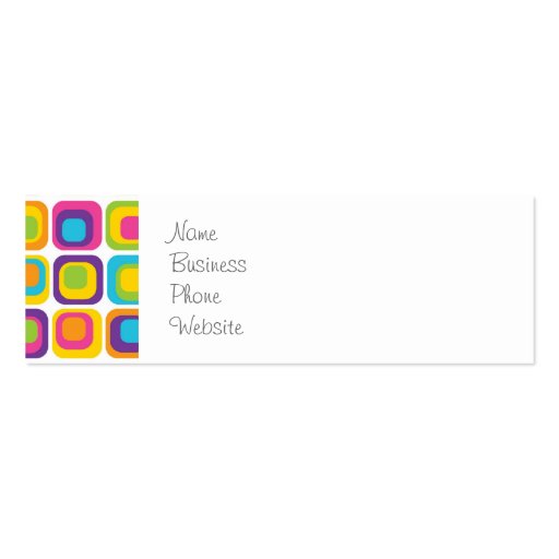 Colorful Modern Dots and Squares Pattern Gifts Business Cards