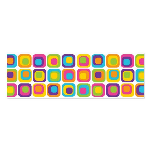 Colorful Modern Dots and Squares Pattern Gifts Business Cards (back side)