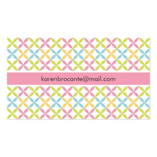 Colorful Modern Geometric Pattern Business Card Templates (back side)