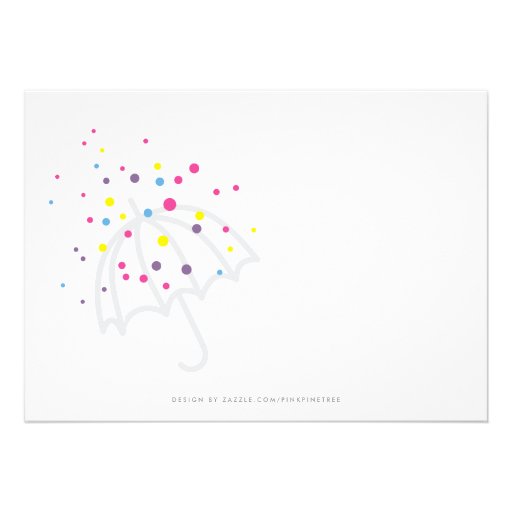 Colorful Modern Green Baby Sprinkle Invitation Custom Invitation