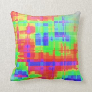 Colorful modern mosaic pattern pillow