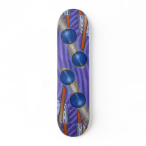 Colorful Molecule Skateboard