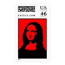 Colorful Mona postage by lonvig Colorful Mona postage