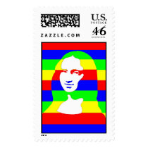 Colorful Mona postage by lonvig Colorful Mona postage