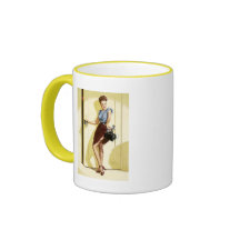 Colorful mug - the notice calls me
