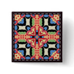 Colorful multicolor tile patterns buttons