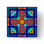 Colorful multicolor tile patterns buttons
