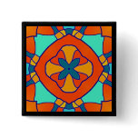 Colorful multicolor tile patterns buttons