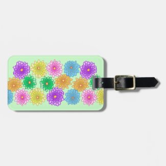 Colorful Mums Flowers Chrysanthemums Luggage Tags