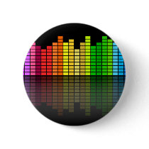 Colorful Music Equalizer w/Reflection, Cool Techno Button