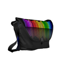 Colorful Music Equalizer w/Reflection, Cool Techno Messenger Bags