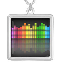 Colorful Music Equalizer w/Reflection, Cool Techno Jewelry