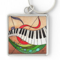 Colorful Music Key Chain