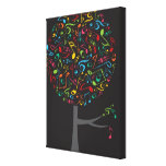 Colorful Music Musical Notes Song Singing Pop Tree Canvas Print