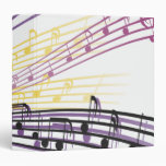 colorful music notes 3 ring binders