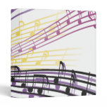 colorful music notes vinyl binder