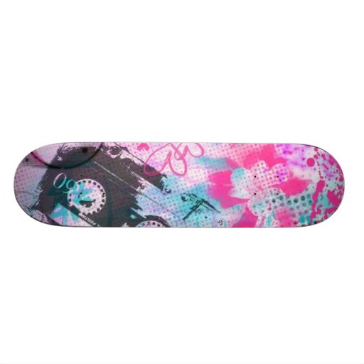 colorful music skate board decks