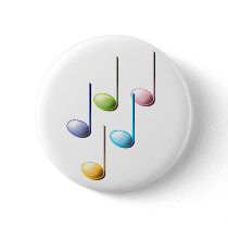Colorful Musical Notes buttons by alternateworlds Colorful Musical Notes buttons