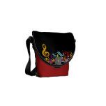 Colorful Musical Notes Messenger Bags