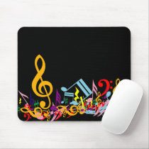Colorful Musical Notes Mousepad