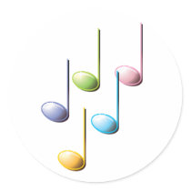 Colorful Musical Notes stickers