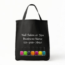 Colorful Nail Polish Bottles, Nail Salon Canvas Bag