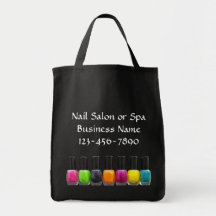 Colorful Nail Polish Bottles, Nail Salon Canvas Bag