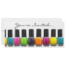 Colorful Nail Polish Bottles, Nail Salon Custom Announcement