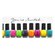 Colorful Nail Polish Bottles, Nail Salon Custom Announcement