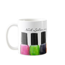 Colorful Nail Polish Bottles, Nail Salon Coffee Mug