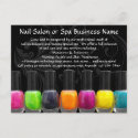 Colorful Nail Polish Bottles, Nail Salon postcard