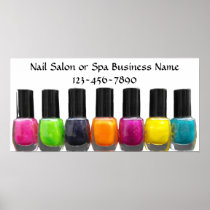 Colorful Nail Polish Bottles, Nail Salon Print