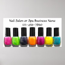 Colorful Nail Polish Bottles, Nail Salon Print