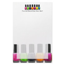 Colorful Nail Polish Bottles, Nail Salon Custom Stationery