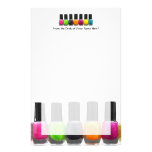 Colorful Nail Polish Bottles, Nail Salon Custom Stationery