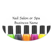 Colorful Nail Polish Bottles, Nail Salon Stickers