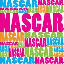 Colorful NASCAR photo sculptures