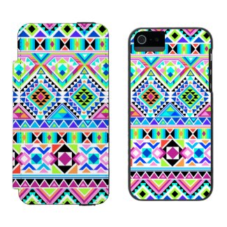 Colorful Native Aztec Tribal Pattern Incipio Watson™ iPhone 5 Wallet Case